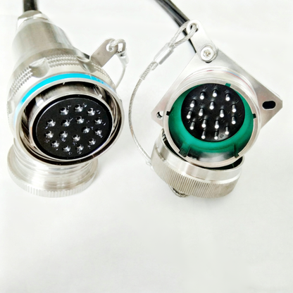D38999 16Cores POF Fiber Connectors Plug and Socket with Pigtail J599POF/26KD16B1N-J599POF/26KD16B1N Fiber Optic Assembly