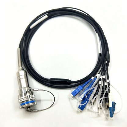 D38999 Series standard circular connectors 15# 8Cores Plug fiber optic cable Assembly