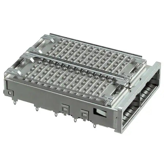 TE 2227103-1 ZQSFP+ Cage Assembly 1 x 2 Port With Heat Sink 28 Gb/s