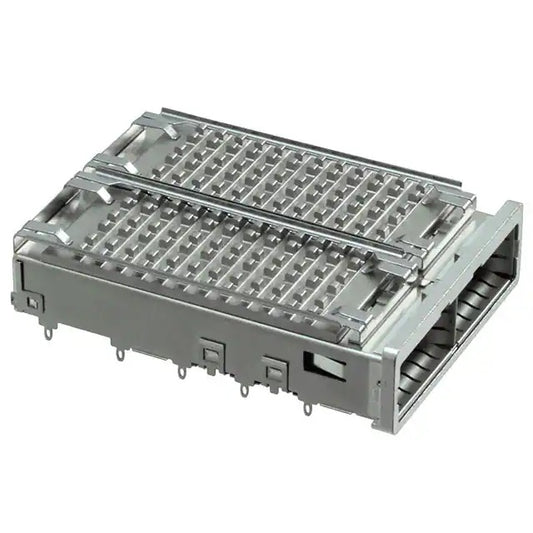 TE 2227103-1 ZQSFP+ Cage Assembly 1 x 2 Port With Heat Sink 28 Gb/s