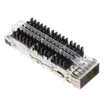 2-2170705-5 TE ZQSFP+ Cage Assembly With Heat Sink Included Lightpipe 28 Gb/s
