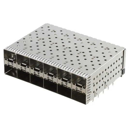2007562-6 SFP+ Cage Assembly With Integrated Connector 2x6 Port Included Lightpipe 16 Gb/s