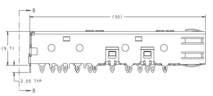 2110957-2 SFP 1X6 CAGE Assembly 8 Gbs Through Hole Press-Fit