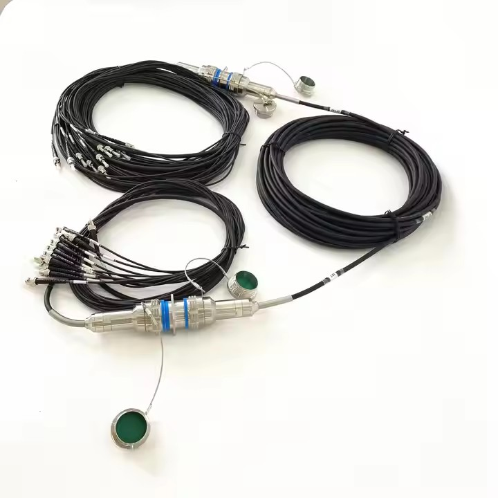D38999A8/26KF12N ARINC801 Series 12CORES IP67 Waterproof Connectors Fiber Optic Cable Assembly