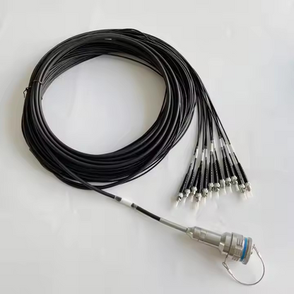 D38999A8/26KF12N ARINC801 Series 12CORES IP67 Waterproof Connectors Fiber Optic Cable Assembly