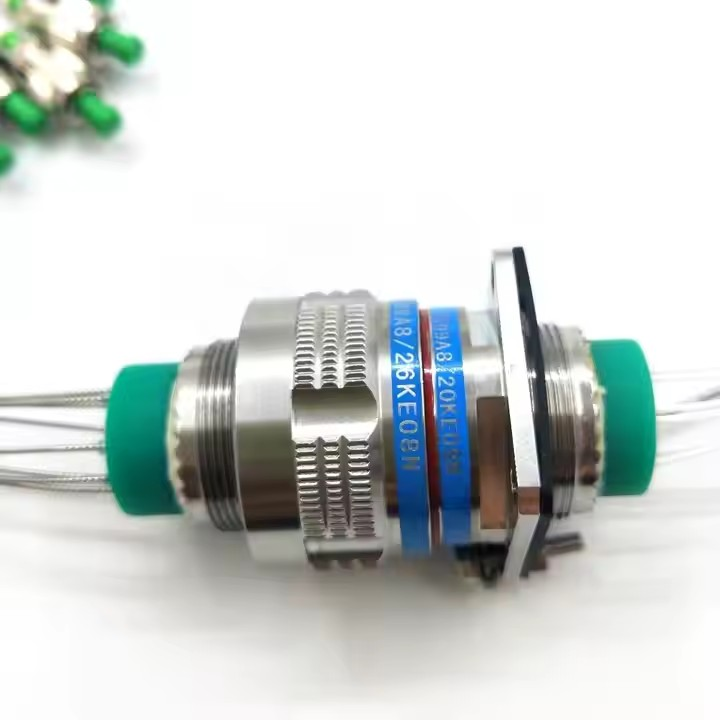 D38999A8/26KE08N ARINC801 Series 8pins IP67 Waterproof Connectors Fiber Optic Cable Assembly
