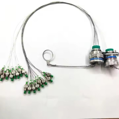 D38999A8/26KE08N ARINC801 Series 8pins IP67 Waterproof Connectors Fiber Optic Cable Assembly