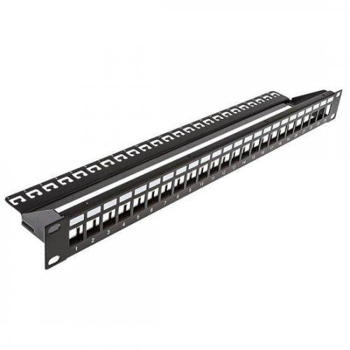 24 Ports Blank Keystone Flat 1U 19' Patch Panel