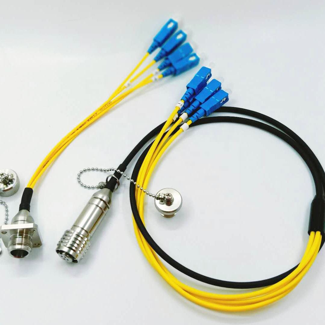 Outdoor Waterproof ODC Fiber Connector ODC 4CORES Plug and Socket Cable Assemblies