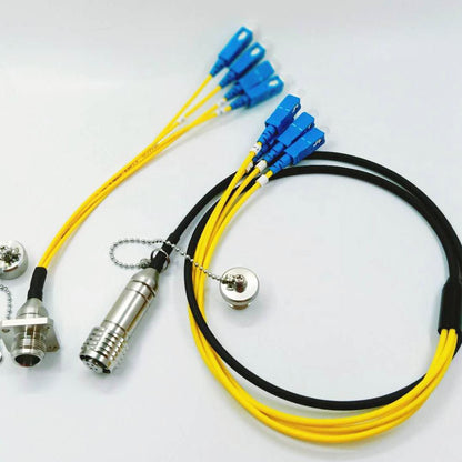 Outdoor Waterproof ODC Fiber Connector ODC 4CORES Plug and Socket Cable Assemblies