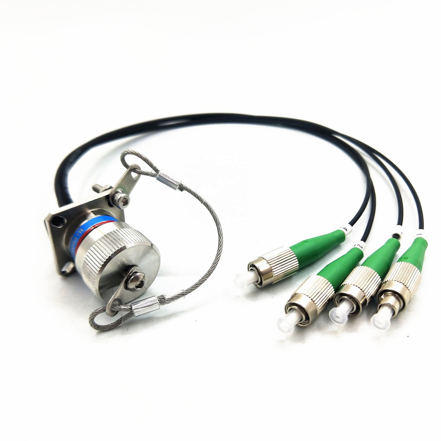 D38999 4Fiber 4Power Plug/ Fiber Cable with 2 End of D38999 Plug / Hybrid Fiber Cable Connector Assemblies