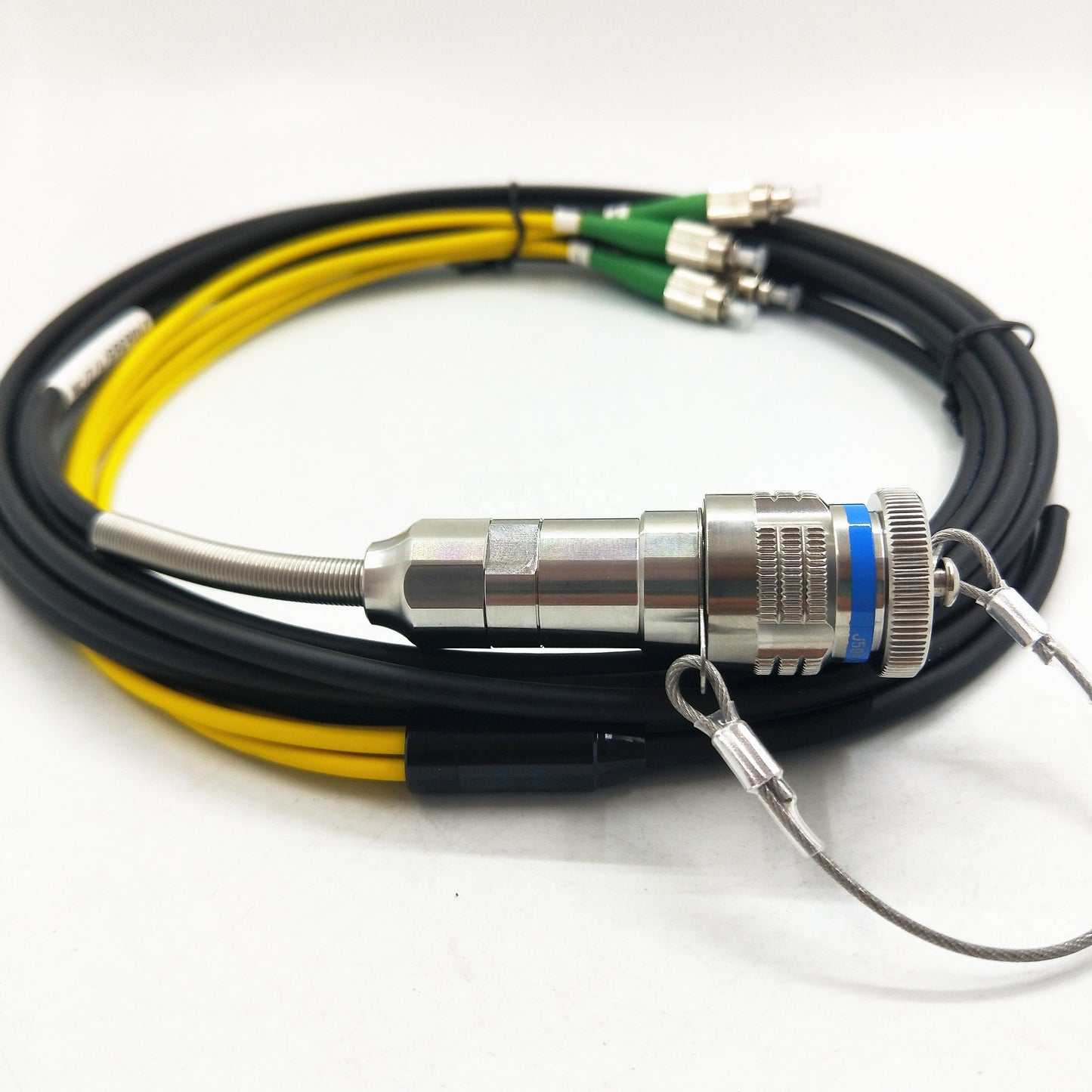 D38999 Series Standard Circular Connectors 4Cores Plug Fiber Optic Cable Assembly