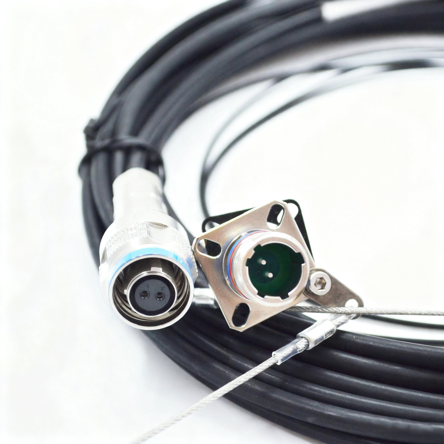 D38999 2Cores Plug and Socket J599/26KA94B1N 2FC fiber optic cable Assembly