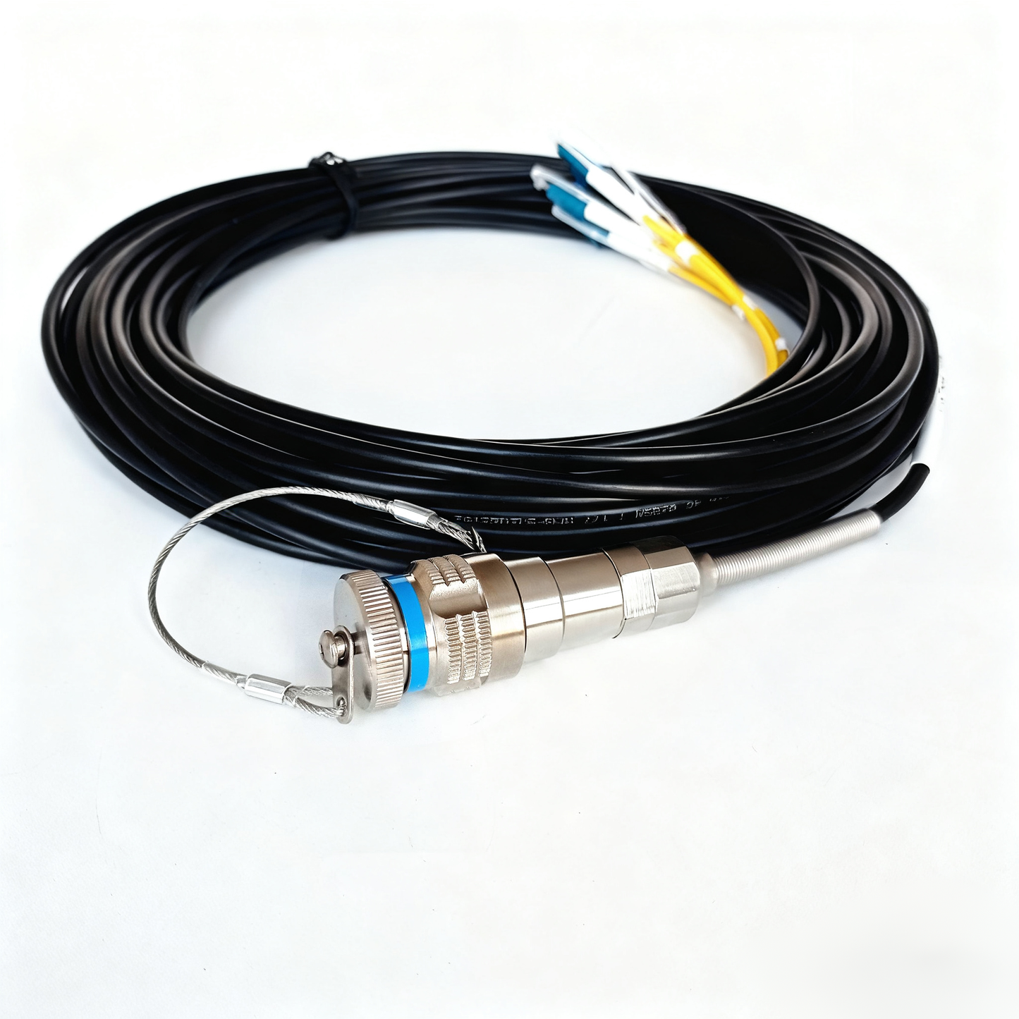 D38999 Series Standard Circular Connectors 4Cores Socket Fiber Optic Cable Assembly