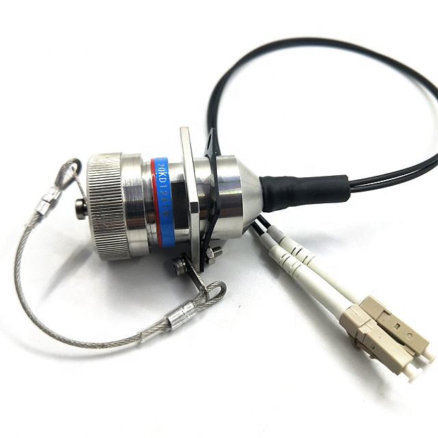 D38999 Series Standard Circular Connectors 12Cores Socket Fiber Optic Cable Assembly