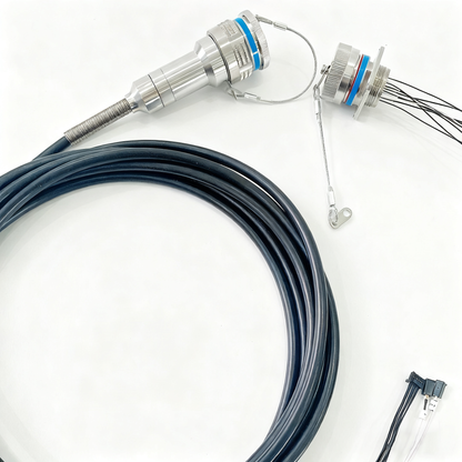 D38999 12Cores Single Mode Fiber and Electrical Connector Plug and Socket J599/26KD2G8DB1N -2BF4MC Fiber Cable Assembly
