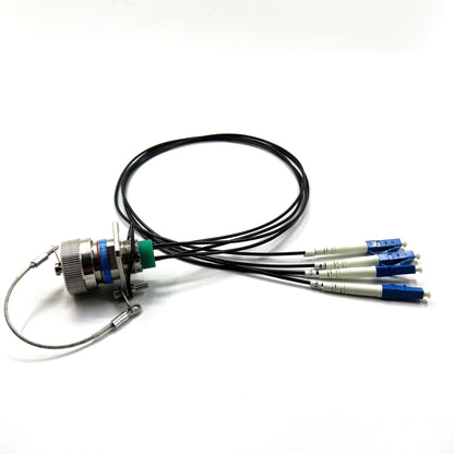 Outdoor D38999 Arnica 801 4 Cores Socket with 4 LC Fiber Optic Connector