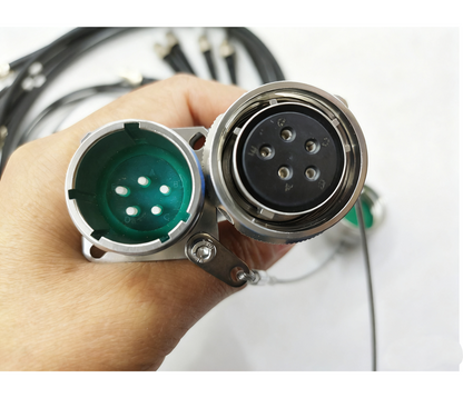 D38999 5Cores single mode fiber cable Plug and Socket J599/26KC05B1N -5ST fiber optic cable Assembly