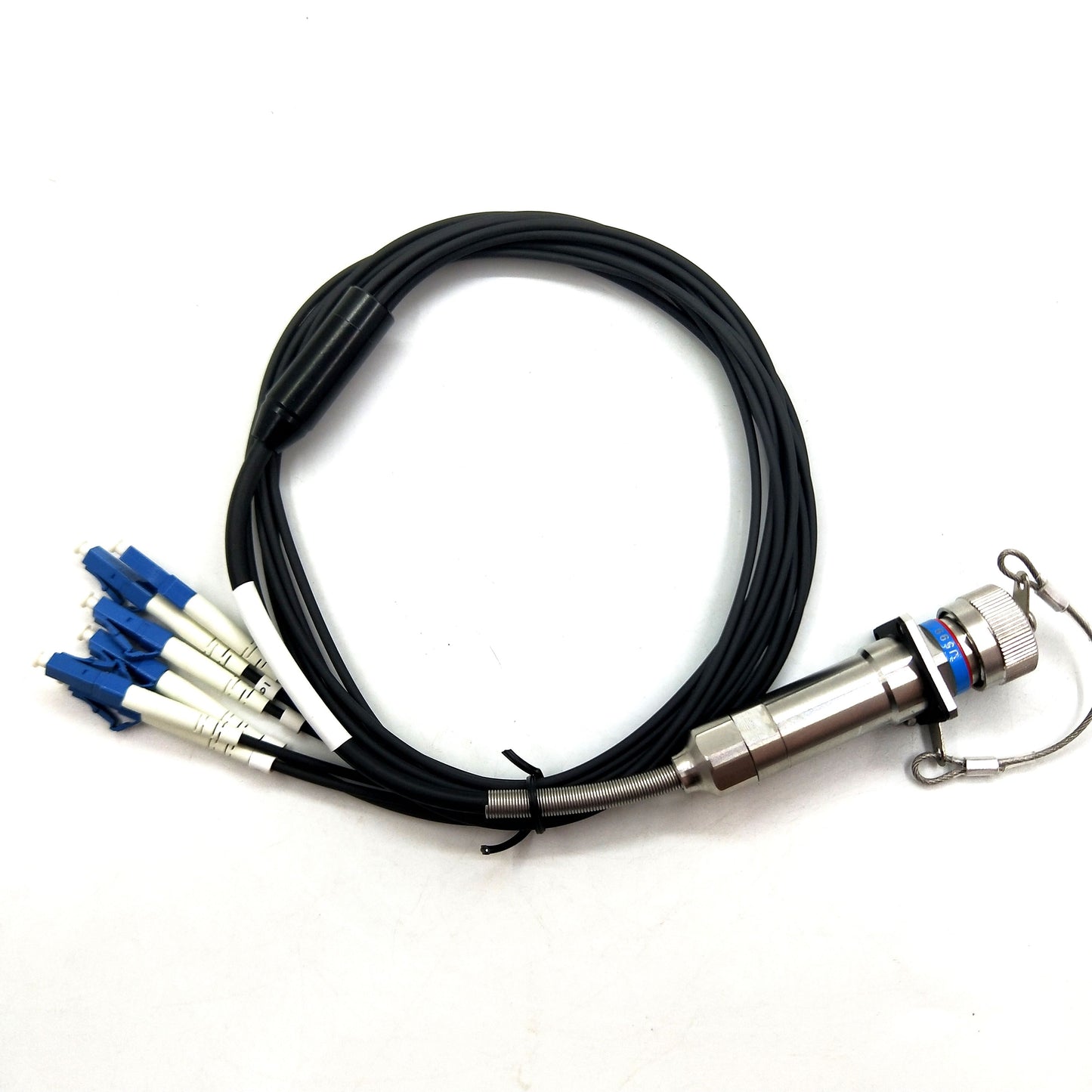 D38999 Series Standard Circular Connectors 6Cores Socket Fiber Optic Cable Assembly