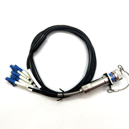 D38999 Series Standard Circular Connectors 6Cores Socket Fiber Optic Cable Assembly