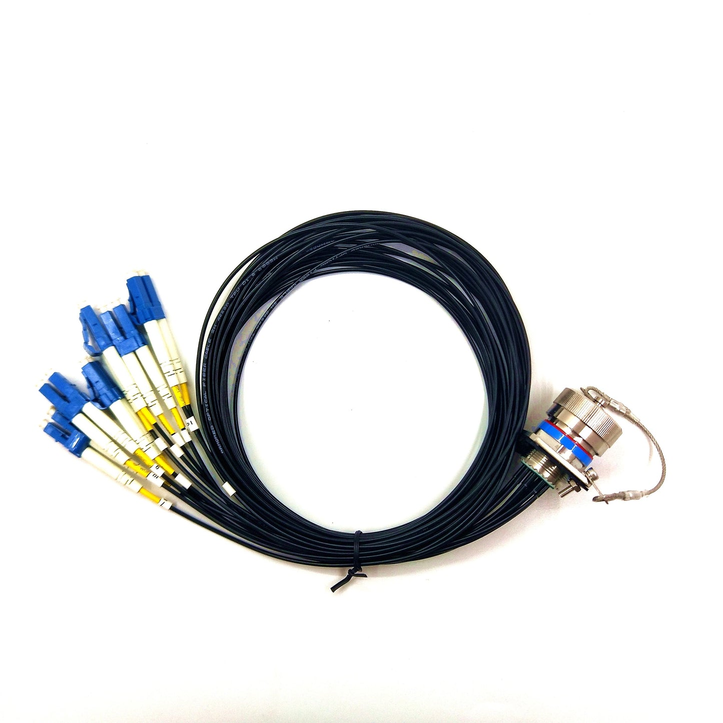 D38999 Series Fiber Optic Connectors 15# 12Cores Cable Assembly