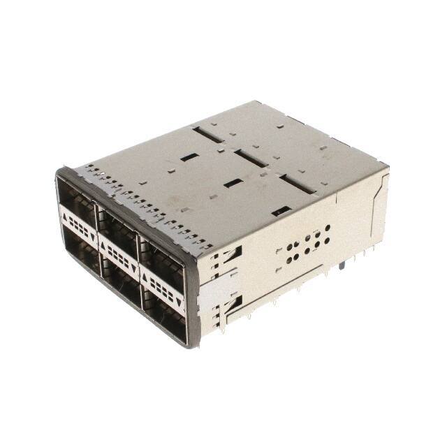 TE 2214565-2 ZQSFP+ Cage Assembly 2 x 3 Port With Integrated Connector Included Lightpipe