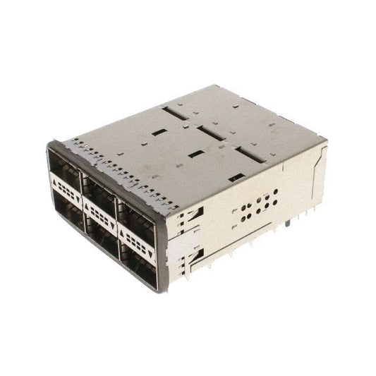 TE 2214565-2 ZQSFP+ Cage Assembly 2 x 3 Port With Integrated Connector Included Lightpipe