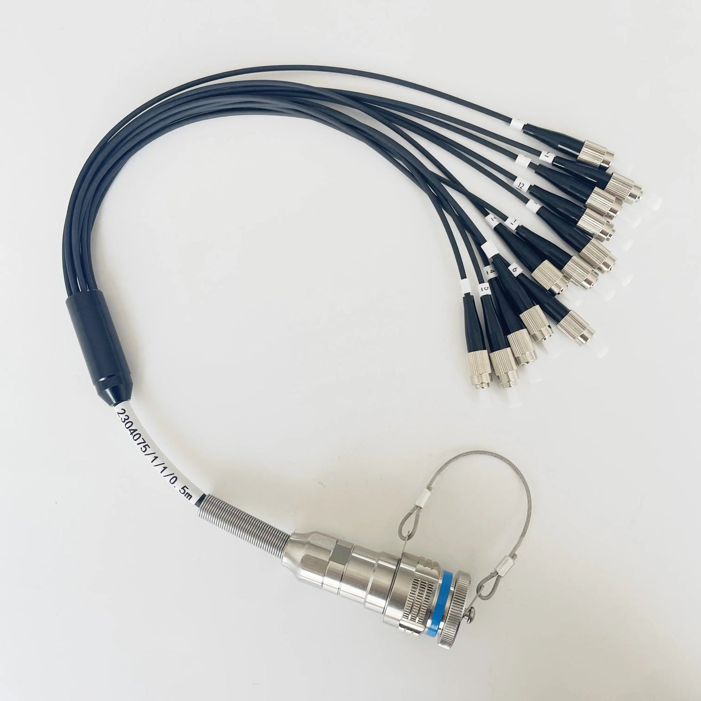 D38999 MT Series GYM18 Fiber Optic 13# 1MT 12cores Plug and SOCKET Connectors Cable Assembly