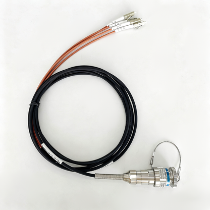 D38999 YMF 4Cores Single Mode Fiber Connector YMF04P Plug and YMF04S Socket Fiber Optic Cable Assembly