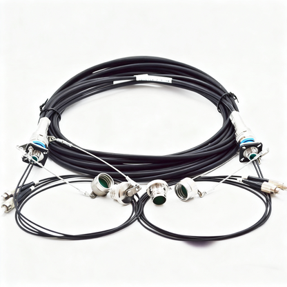 D38999 2Cores Plug and Socket J599/26KA94B1N 2FC fiber optic cable Assembly