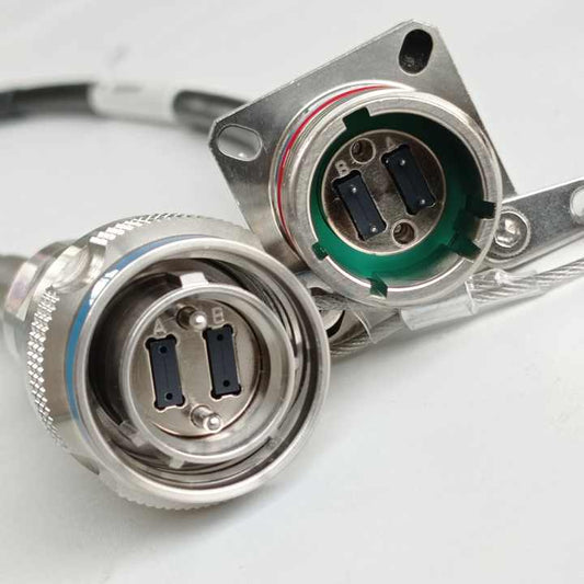 D38999 MT Series GYM18 Fiber Optic 13# 2MT 48cores Plug and SOCKET Connectors Cable Assembly