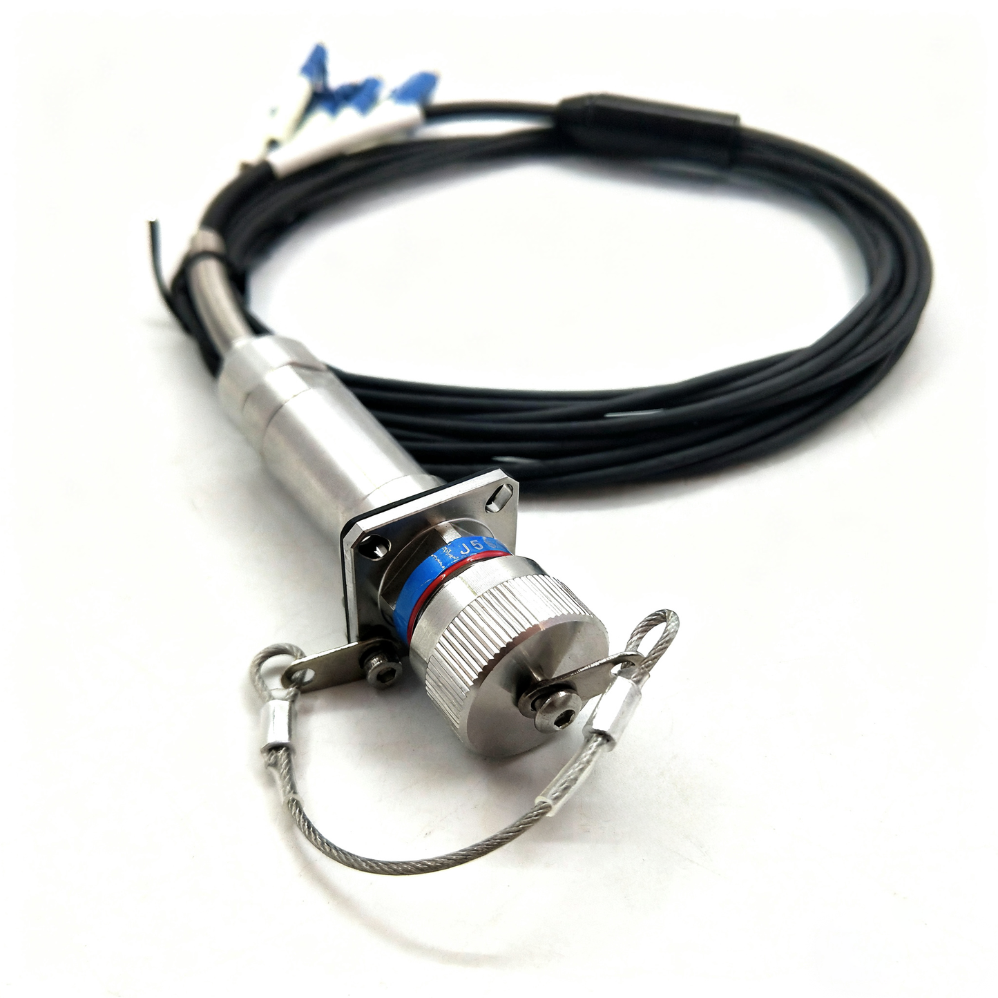D38999 Series Standard Circular Connectors 6Cores Socket Fiber Optic Cable Assembly