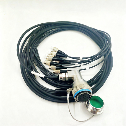 D38999 8Cores Single Mode Fiber Cable Bent Ends Plug and Socket J599/26KE08B1N -8FC Fiber Optic Cable Assembly