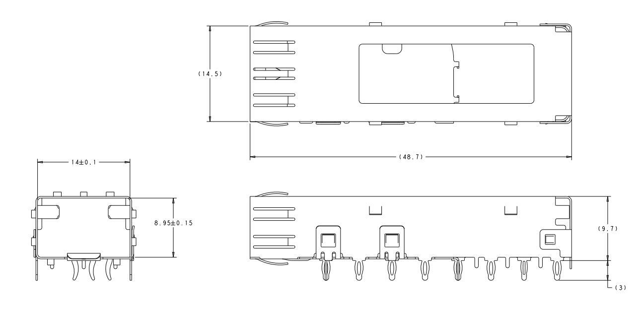 FT-291-2227316-1 SFP Cage 1 Port 4GB/S Press-Fit Through Hole Without Light Pipe