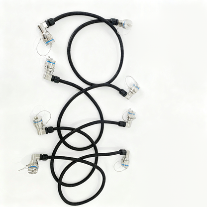 D38999 6Cores single mode fiber cable Bent ends Plug and Socket J599/26KE06B1N -J599/26KE06B1N fiber optic cable Assembly