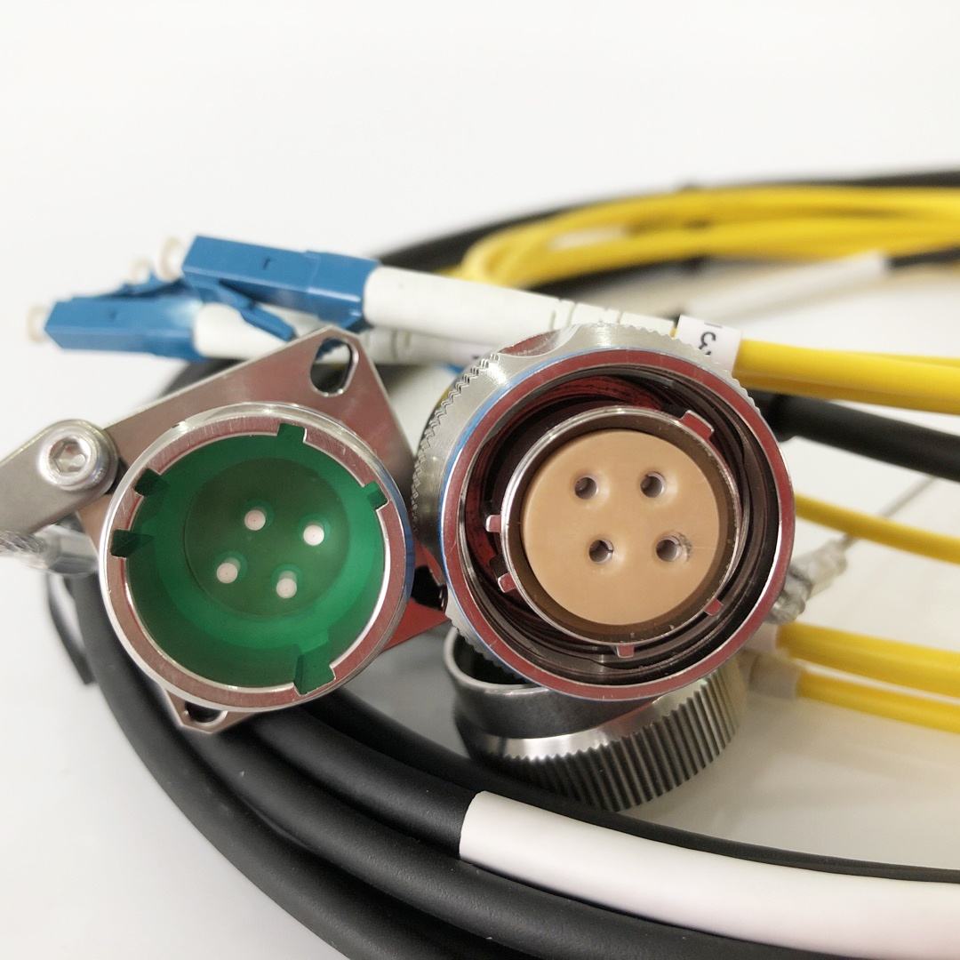 D38999/26KC04B1N GJB599 /20KC04A1N Series Standard Circular Underwater Connectors Plug Fiber Optic Cable Assembly