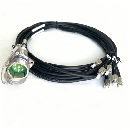 D38999 6Cores Single Mode Fiber Cable Plug and Socket J599/20KE06A1N -6FC Fiber Optic Cable Assembly