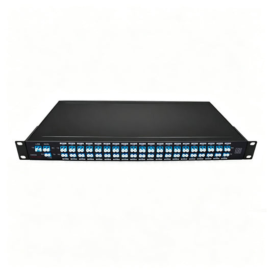 40 Channels 1RU Duplex AAWG DWDM MUX DEMUX C21 to C60 with Monitor Port and 1310nm Port