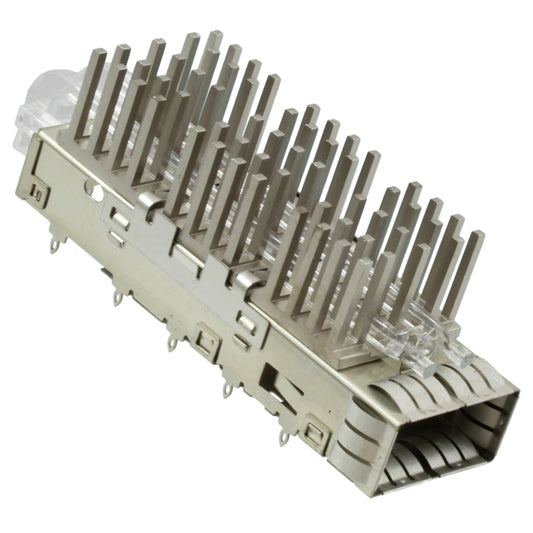 TE 1888971-2 QSFP+ Cage with Heat Sink Connector EMI Springs Included Lightpipe