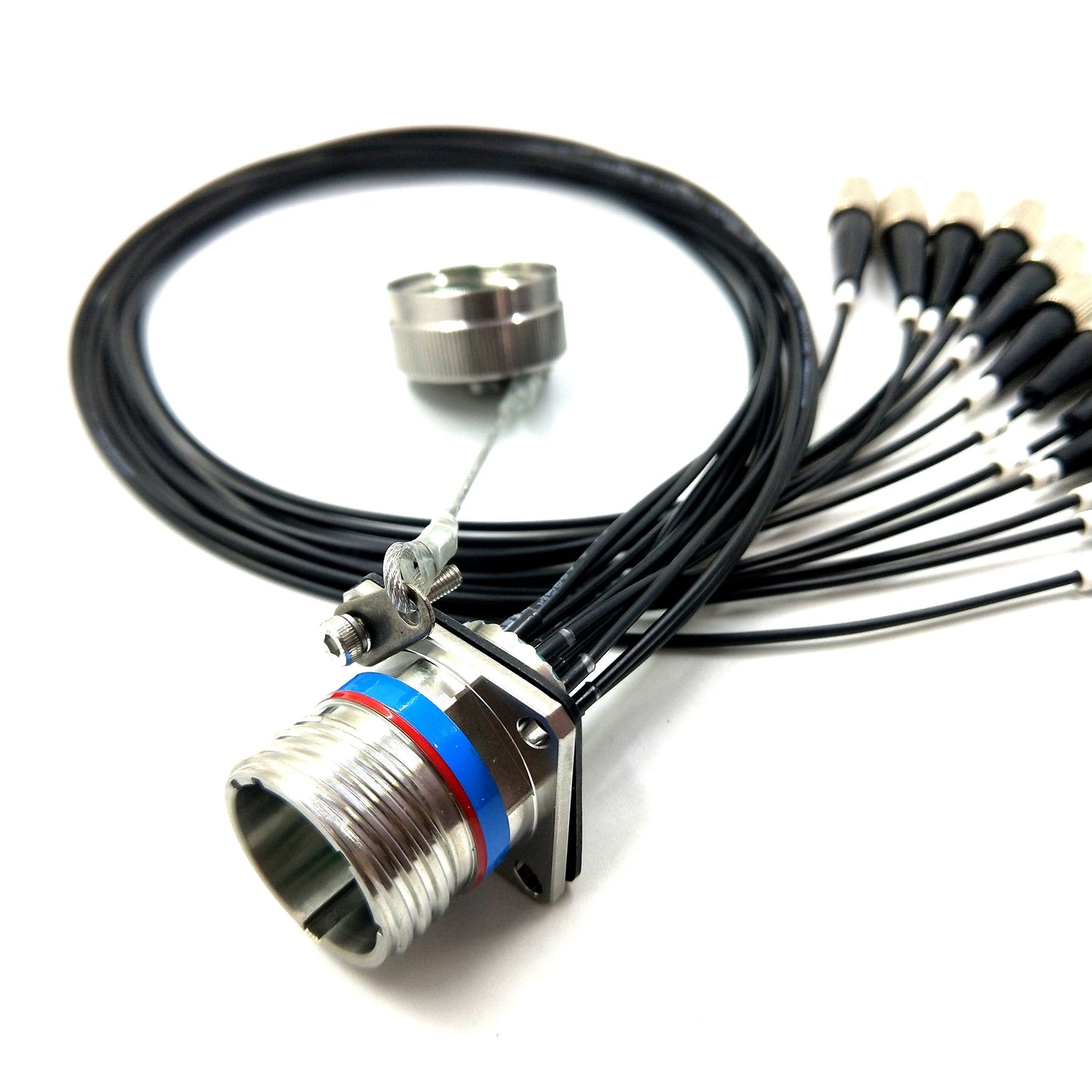 D38999 Series Fiber Optic Connectors 15# 12Cores Cable Assembly