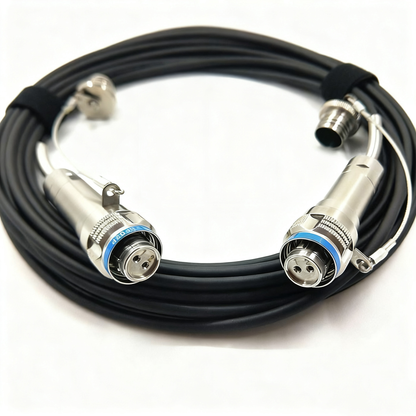 D38999 YMF 2Cores Single Mode Fiber Connector Plug and Socket Fiber Optic Cable Assembly YMF02P/YMF02S