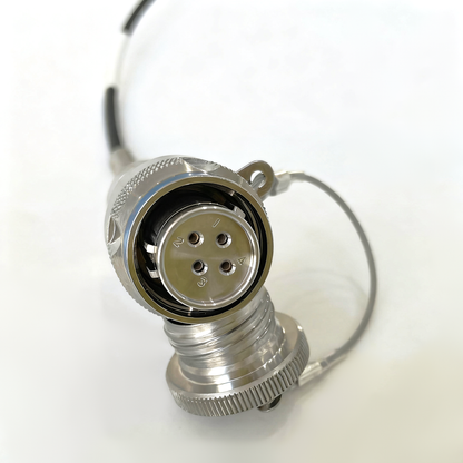 D38999 YMF 4Cores Single Mode Fiber Connector YMF04P Plug and YMF04S Socket Fiber Optic Cable Assembly