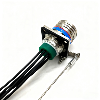 ARINC 801 D38999 Series Fiber Optic 15# 6Cores Receptacle Connectors optical cable Assembly