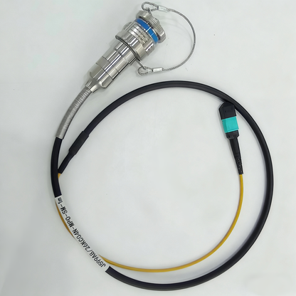 D38999 Series Standard Circular Connectors ARINC801 4Cores Plug and Socket J599A8/26KC04N Fiber Optic Cable Assembly
