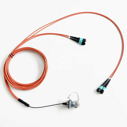 D38999 MT Series GYM15 Fiber Optic 11# 1MT 48cores Plug and SOCKET Connectors Cable Assembly
