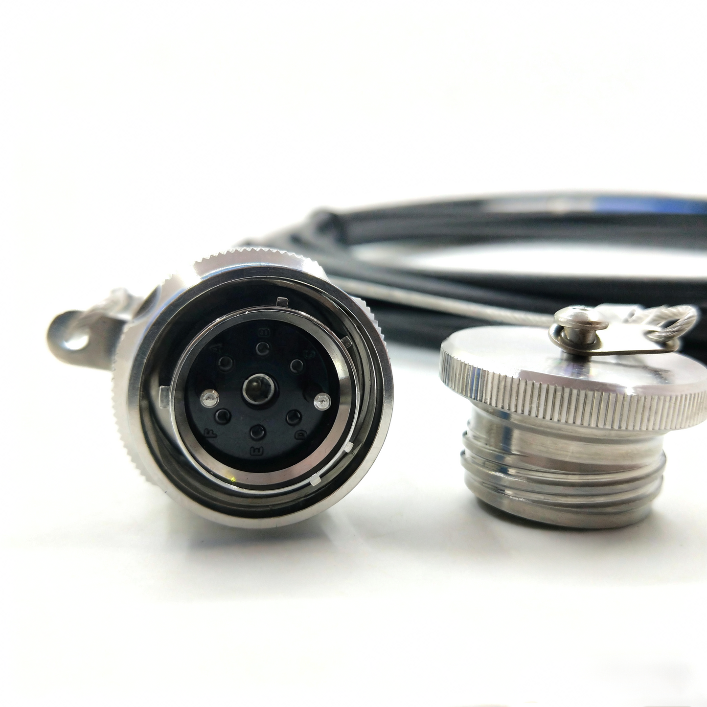 ARINC 801 D38999 Series Fiber Optic 15 6Cores Receptacle Connectors Cable Assembly