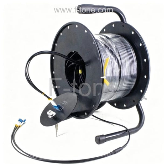 Deployable Tactical Fiber Optic Cable Reel Portable Field