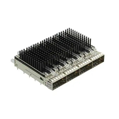TE 2-2170747-6 ZQSFP+ Cage Assembly 1x4 Port With Heat Sink Included Lightpipe 28 Gb/s