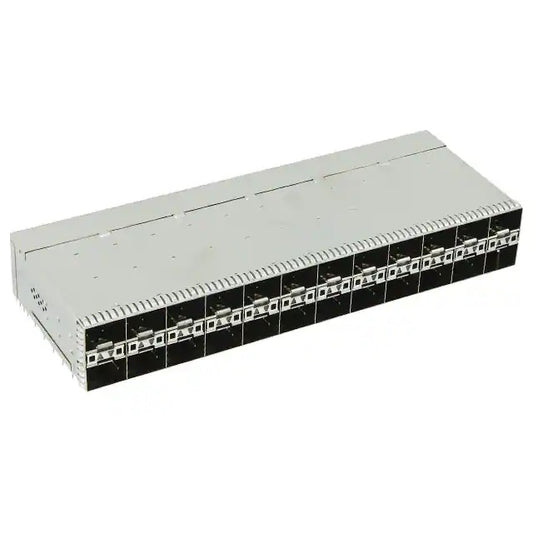 TE 2301210-2 zSFP+ Receptacle with Cage Ganged (2x12) Connector External Springs Thermally Enhanced