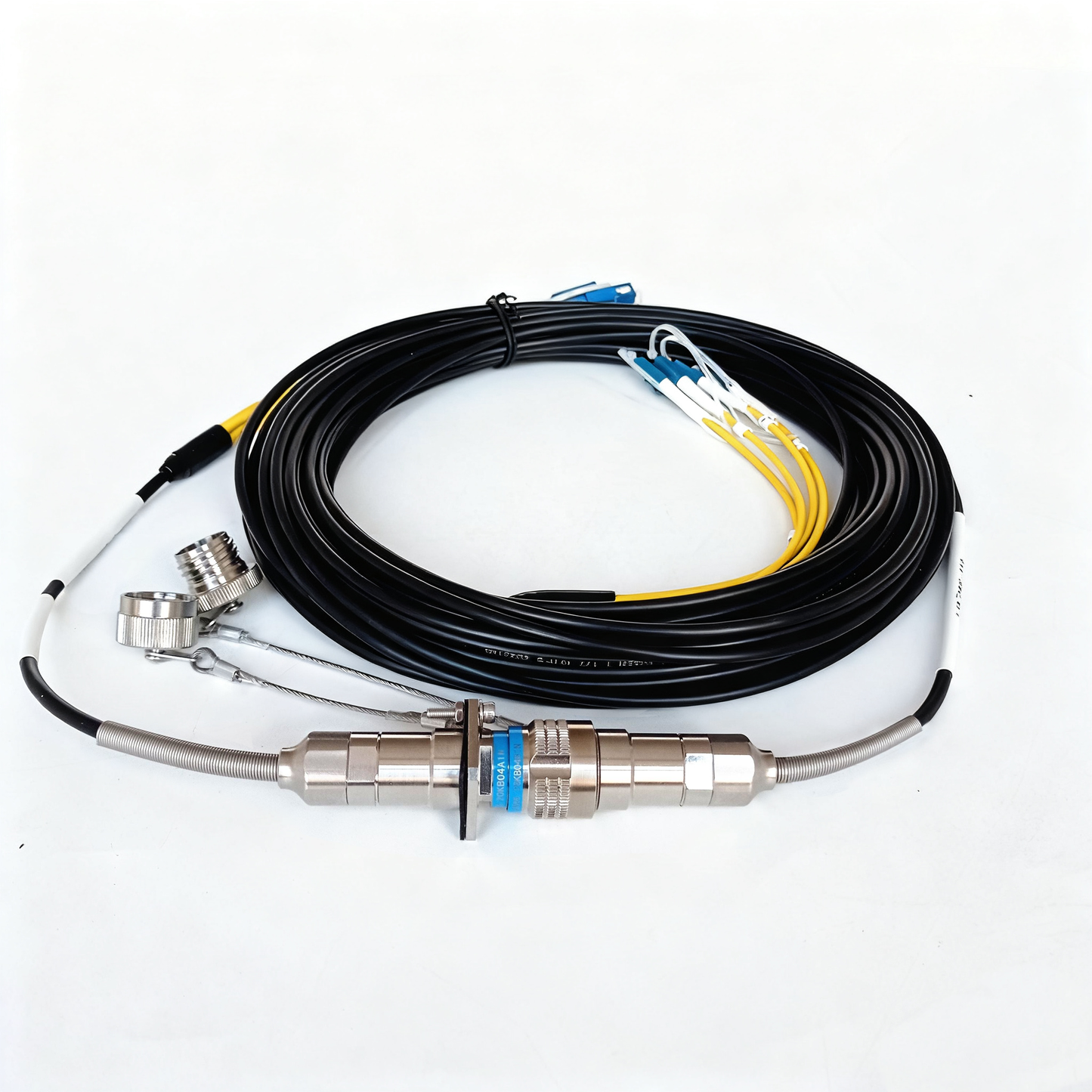 D38999 Series Standard Circular Connectors 4Cores Socket Fiber Optic Cable Assembly